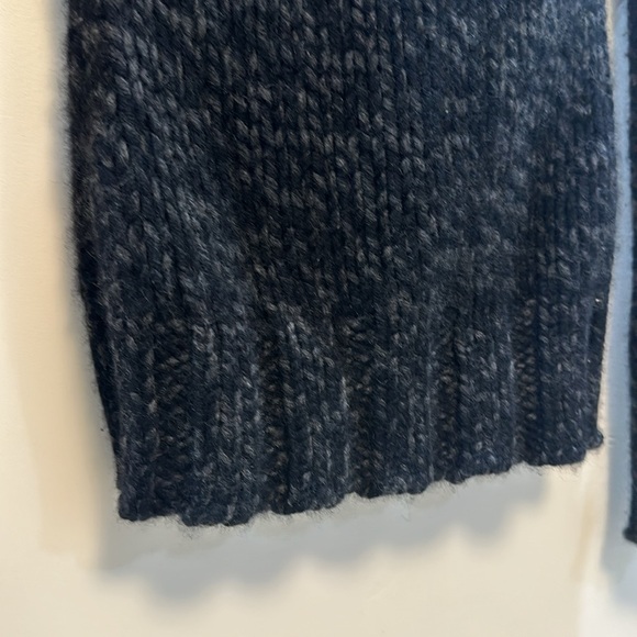 BORBONESE black and grey knit 100% cashmere cowl neck sweater - Picture 4 of 6